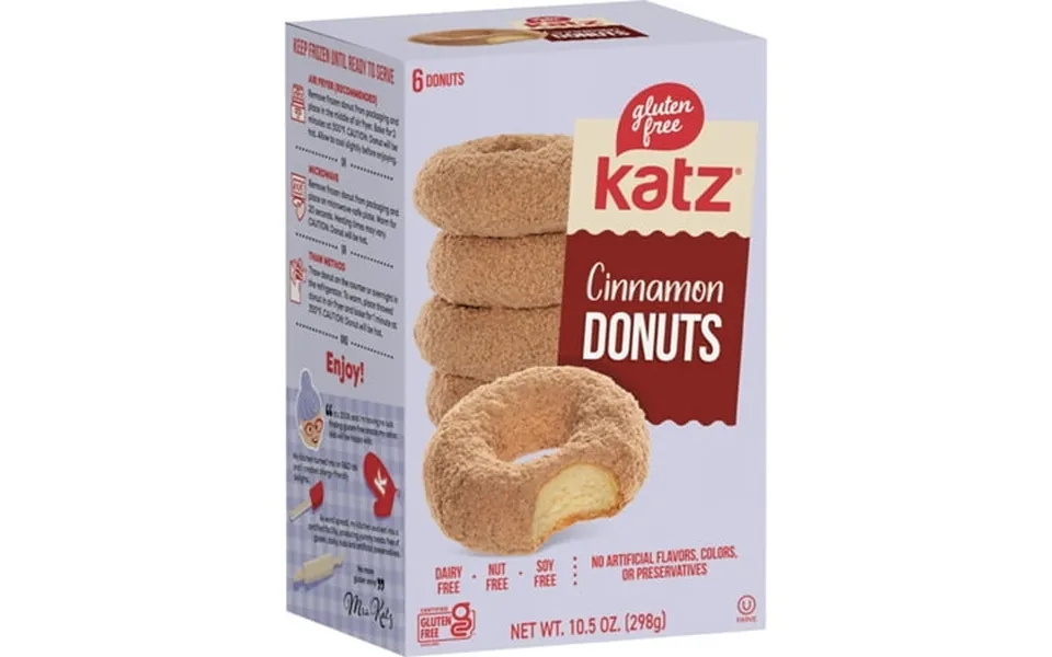 Katz Gluten Free Cinnamon Donuts Gluten Free Dairy Free Nut Free Soy Free Kosher 6 Pack 10