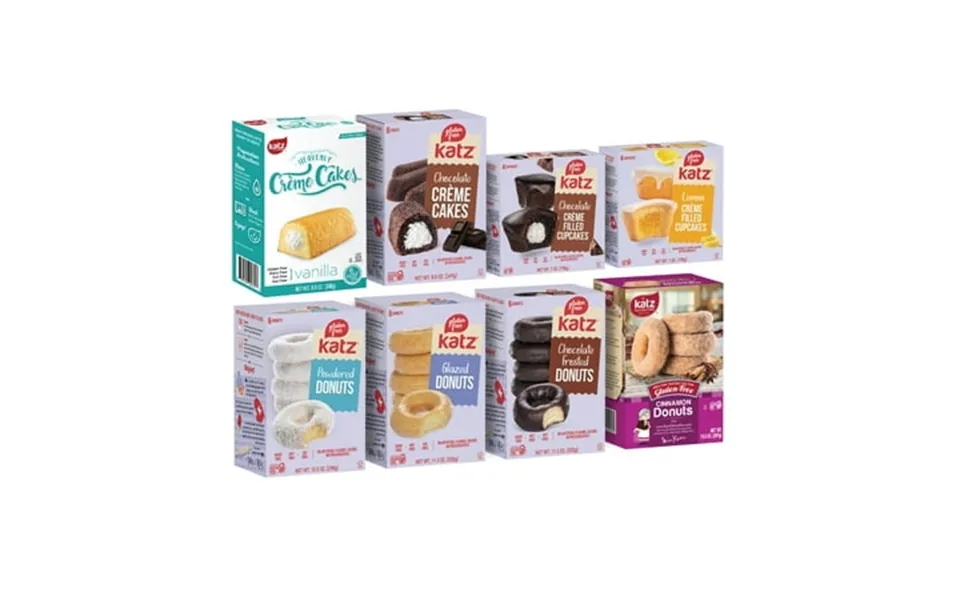 Katz Gluten Free Creme Cakes Donuts - 1 Gluten Free Dairy Free Nut Free Soy Free Kosher 8 Pack