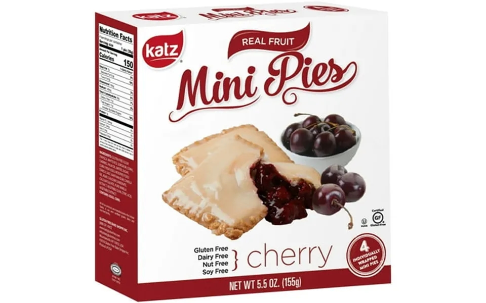 Katz Gluten Free Mini Pies - Cherry Gluten Free Dairy Free Nut Free Soy Free Kosher 1 Pack 5