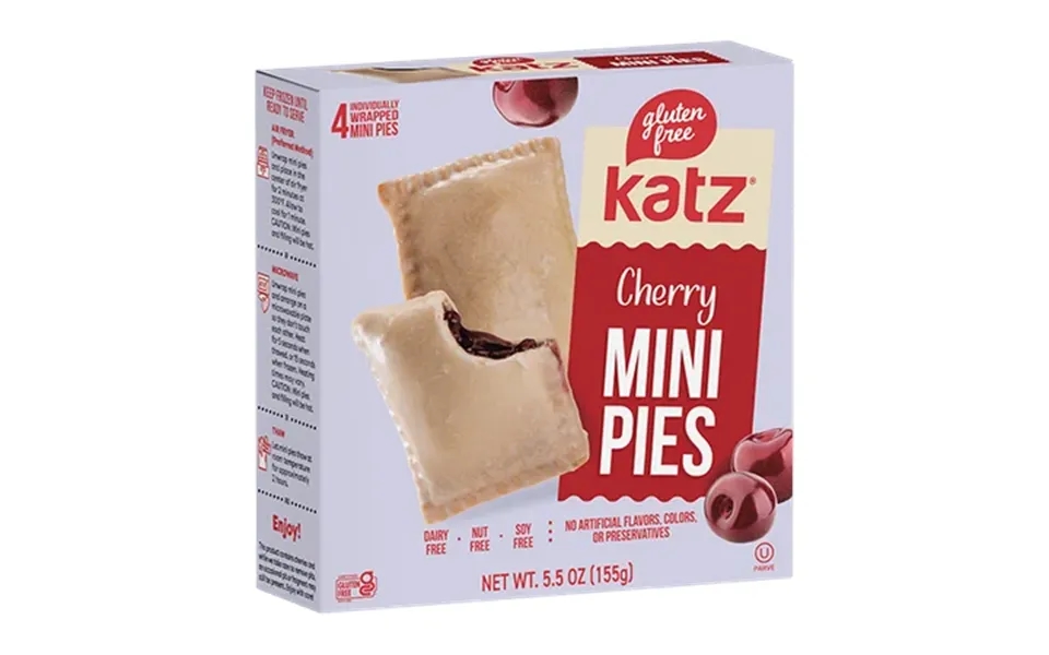 Katz Gluten Free Mini Pies - Cherry Gluten Free Dairy Free Nut Free Soy Free Kosher 1 Pack 5