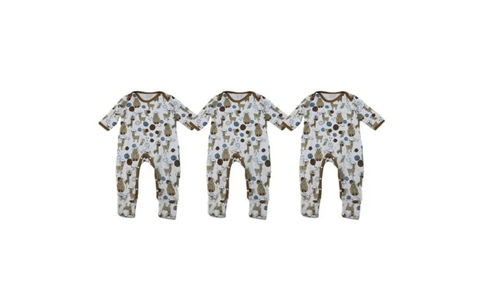 Kawaii Baby Animal In Space Bamboo & Cotton One-piece Snap Long Bodysuit - 3pk