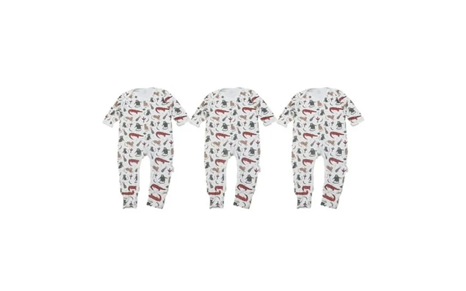 Kawaii Baby Jungle Party Bodysuit - Bamboo Cotton Unisex 3-pack 6-9 Months