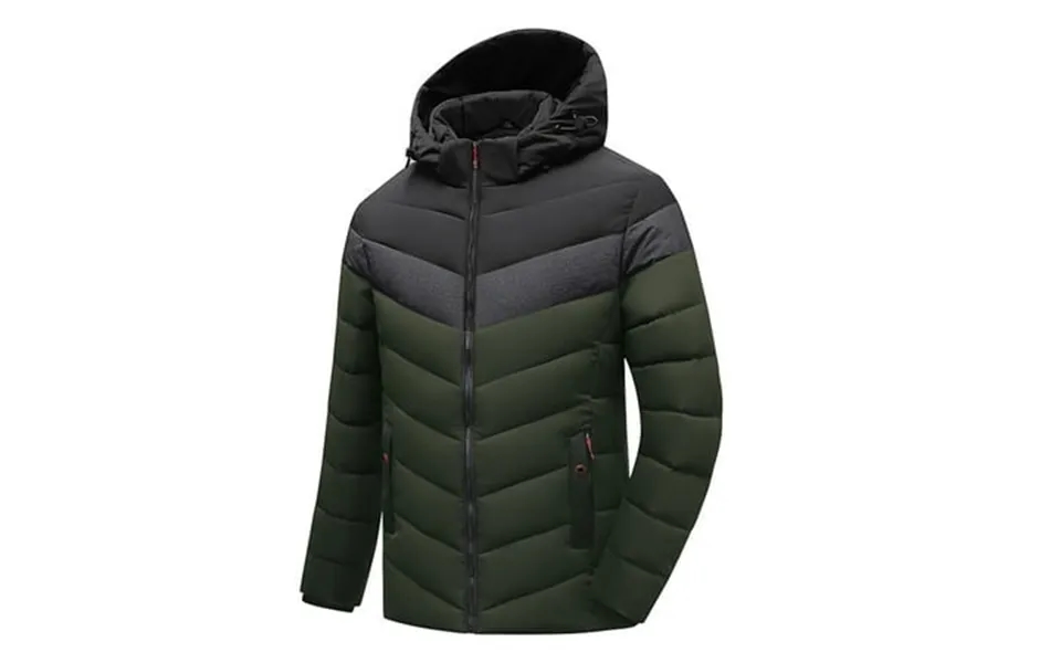 Kbkybuyz Sales Men Patchiwork Casual Thicken Hooded Zipper Stylish Keep Warm Jacket Coats Warm And Comfortable Jacket