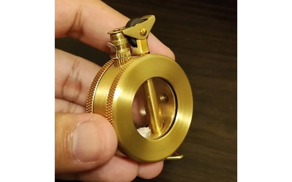 Kcgynp Brass Kerosene Lighter Clearance Retro Windproof Lighter With Transparent Compartment Portable And Lightweight Gr