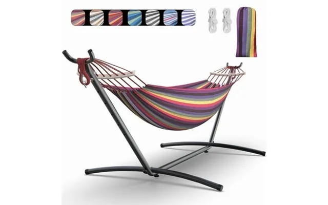 Keestp Comfortable 2 Person Hammock With Stand Portable Detachable Brazilian Hammock 450lb Capacity - Tropical product image