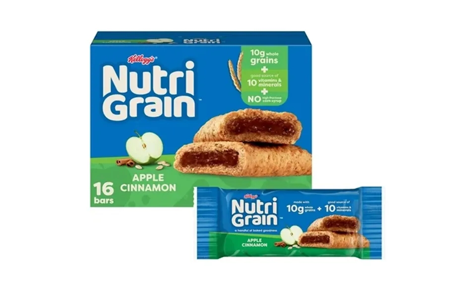 Kellogg S Nutri-grain Apple Cinnamon Chewy Breakfast Bars Made With 10g Whole Grains 20