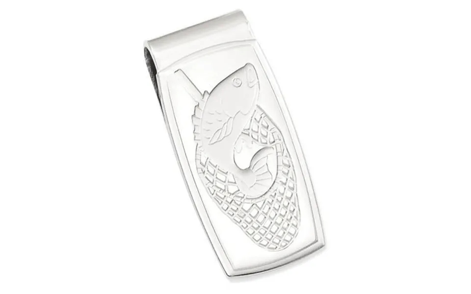 Kelly Waters Fish In Net Hinged Money Clip Fashion Jewelry For Dad Mens Gifts For Him