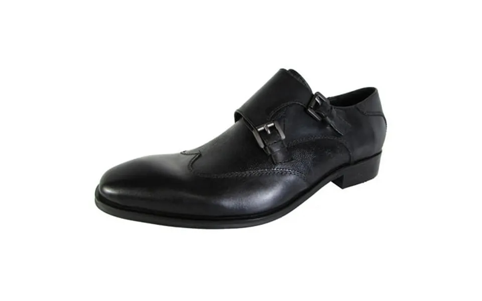 Kenneth Cole New York Mens Burning Oil Le Monk Strap Shoes Black Us 11