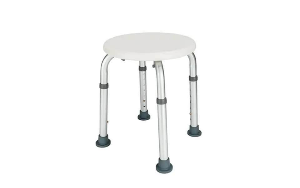 Kepooman Adjustable Round Shower Stool Bath Chair With Aluminum Legs And Non-slip Rubber Bath Shower Chair For Seniors E