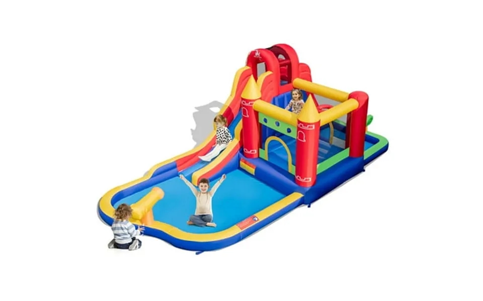 Kepooman Bounce House Inflatable Bounce Castle Jumping Castle 9-in-1 Inflatable Bounce Castle With Water Slide And Splas