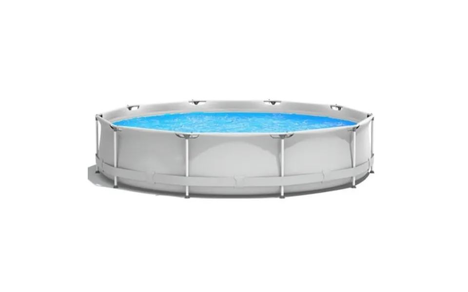 Kepooman Round Above Ground Swimming Pool With Pool Cover-gray