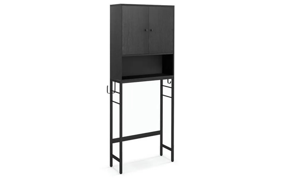 Kepooman Toilet Storage Cabinet Toilet Organizer Cabinet Over The Toilet Storage Cabinet With 2 Doors And Adjustable She