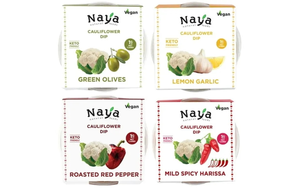 Keto Cauliflower Hummus Variety Pack Of 4.