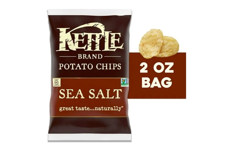 Kettle Brand Potato Chips Sea Salt Kettle Chips Snack Bag 2 Oz