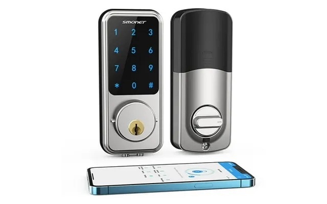 Keyless Deadbolt Smonet Smart Lock For Front Door Keyless Lock With Smartphone Control For Home Security Easy Install Ke product image