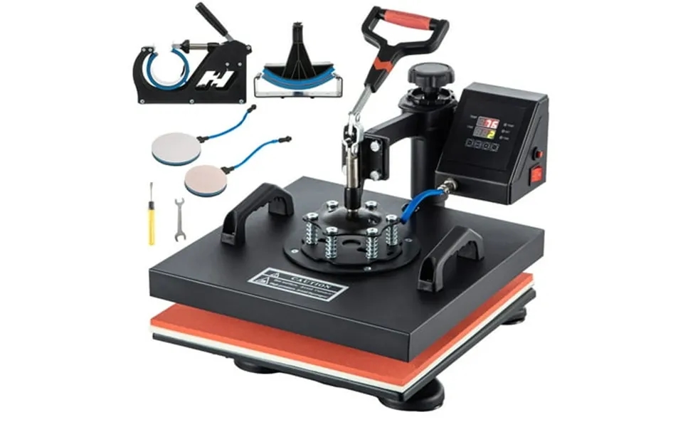 Kffkff 5 In 1 Heat Press 15x15 Inch Multifunctional Clamshell Printer Digital Panel Heat Press Transfer Machine 360 Swin