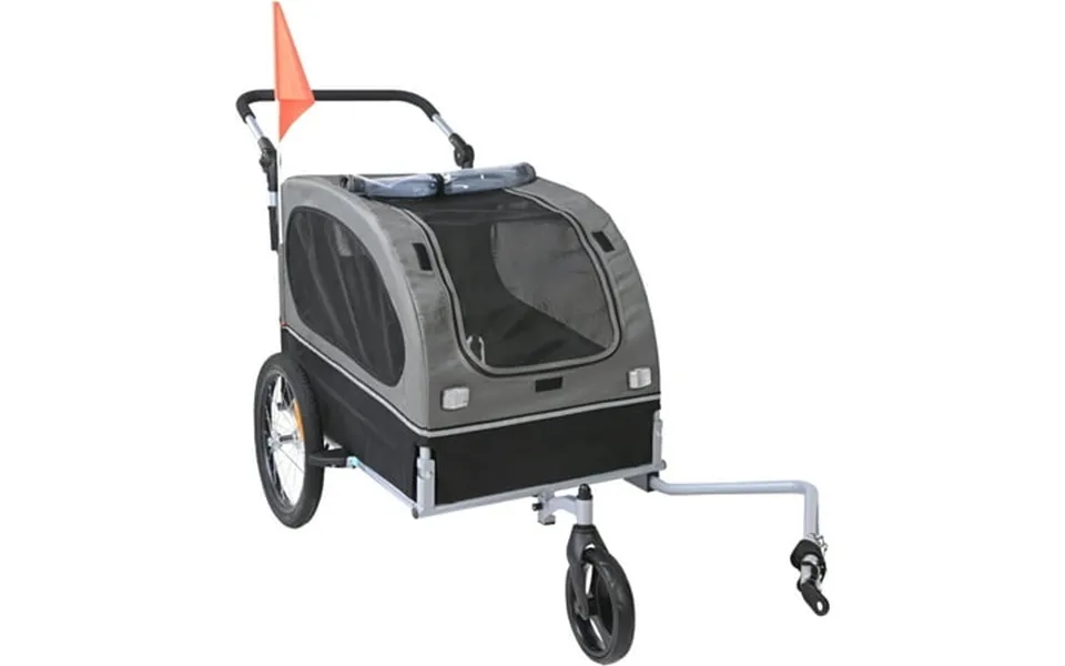 Kffkff Pet Bicycle Trailer Holds Maximum 88 Lbs Dual-function Dog Stroller And Bike Carrier Convenient Collapsible Frame