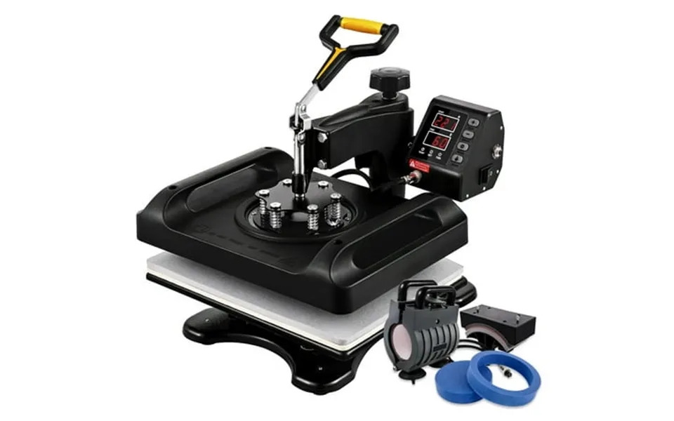 Kffkff Professional Heat Press 12x15 Quick Heat-up 5-in-1 360 Rotatable Digital Transfer Machine For T-shirts Vinyl With