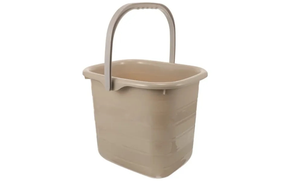 Khaki Plastic Bucket With Handle For Home Use Multipurpose Portable 5l Capacity