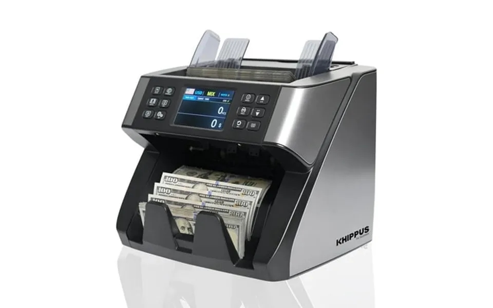 Khippus Pro5500 Mixed Denomination Money Counter With Value Counting And Counterfeit Detection High-speed Bill Counter M