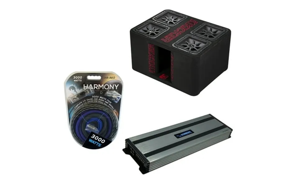 Kicker Quad L7r 12 Spl 4800w Subwoofer Bundle With Harmony Ha-a1500