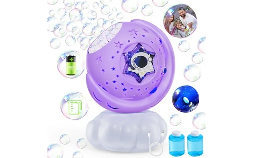 Kid Odyssey Bubble Machines For Kids 20000 Bubbles Per Minute 72 Holes Bubble Blower 1200mah Rechargeable Battery For 35