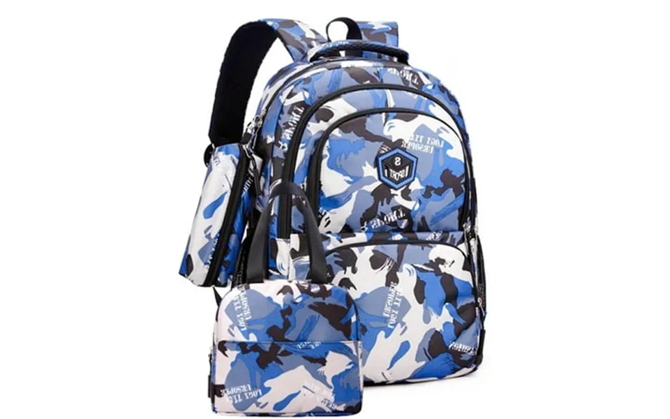 Kids Backpack For Girls Boys 3pcs School Bag Set School Backpack With Crossbody Bag And Pencil Case For Elementary Blue