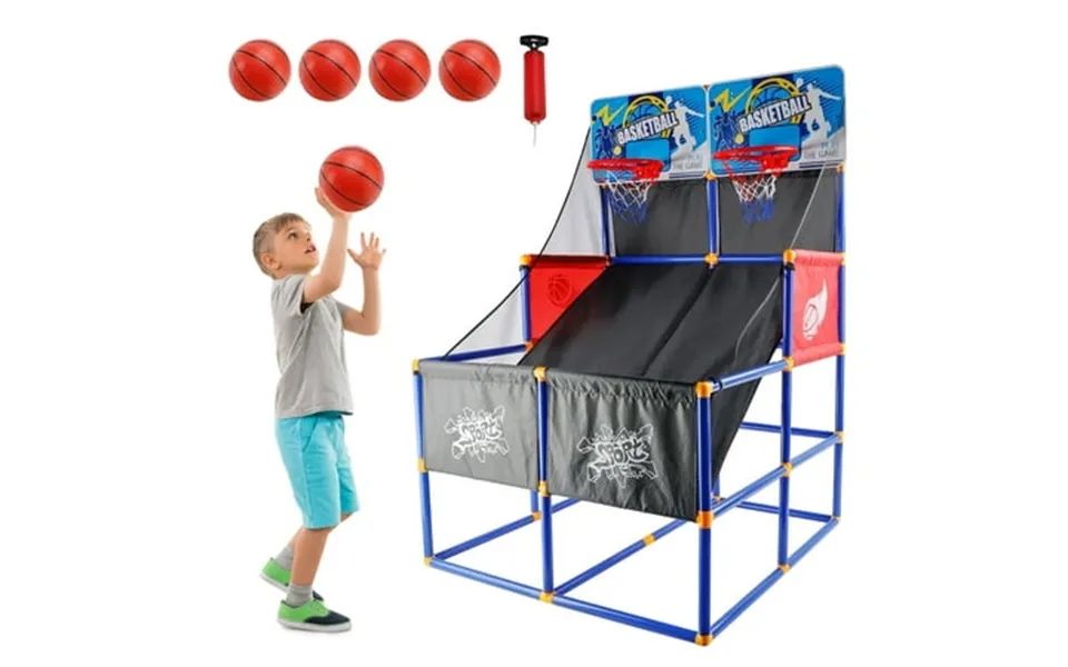 Kids Basketball Game Basketball Arcade Game For 2 Players With 4 Balls & Inflation Pump Indoor Outdoor Sport Play Basket