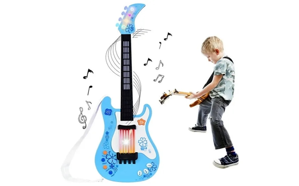 Kids Little Guitar Kids Guitar For Boys With Rhythm Lights And Sounds Fun Baby Educational Musical Instruments Fixdono M