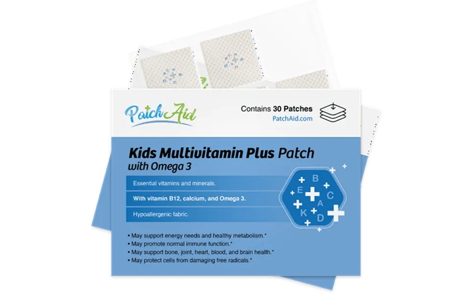 Kids Multivitamin Plus Topical Patch With Omega-3 By Patchaid Size 6-month Supply