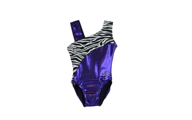 Kids Purple Zebra Gymnastics Leotard product image