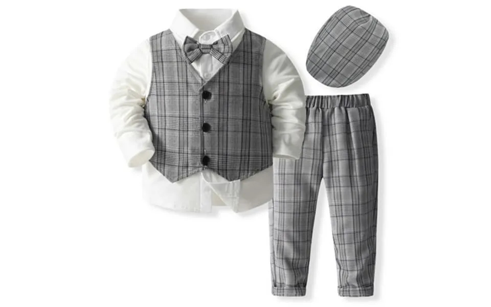 Kids Sets Toddler Boy Outfits Baby Infant Tuxedo Gentleman Formal Dress Shirtandvestandpants Baby Suits Suits For Toddle
