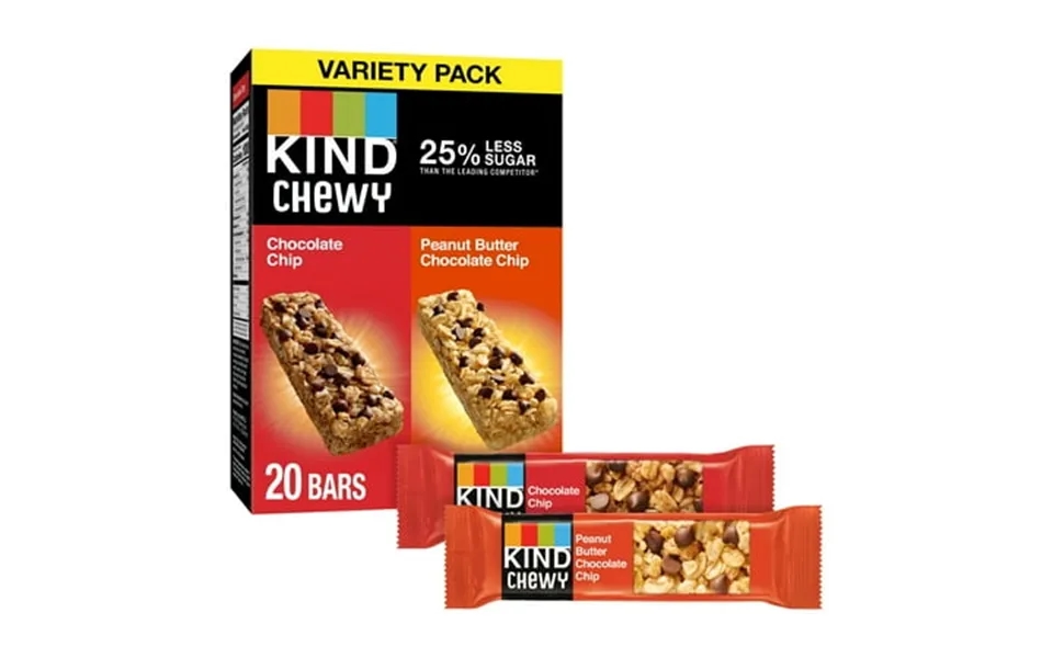 Kind Chewy Granola Bars Variety Pack 20 Gluten Free Bars 16.2 Oz Box