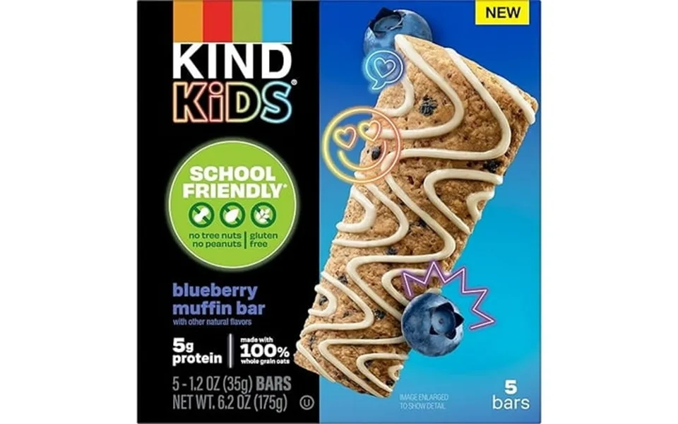 Kind Kids Bar Tree Nut Free Peanut Free Gluten Free Chocolate Chip -- 5 Bars