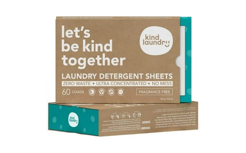 Kind Laundry Eco Friendly Laundry Detergent Sheets 120 Loads 2 Pack - Concentrated For Deep Cleaning