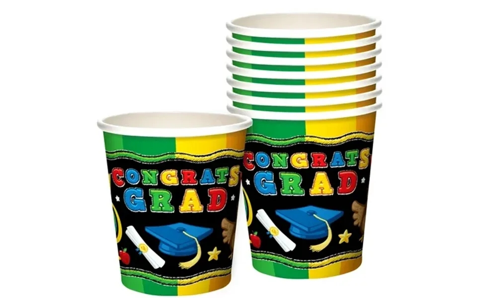Kindergarten Graduation Cups 9oz 8 Count - Kindergarten Graduation Party Decorations