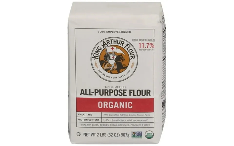 King Arthur Organic All Purpose Artisan Flour Unbleached 2 Lb Pack Of 12