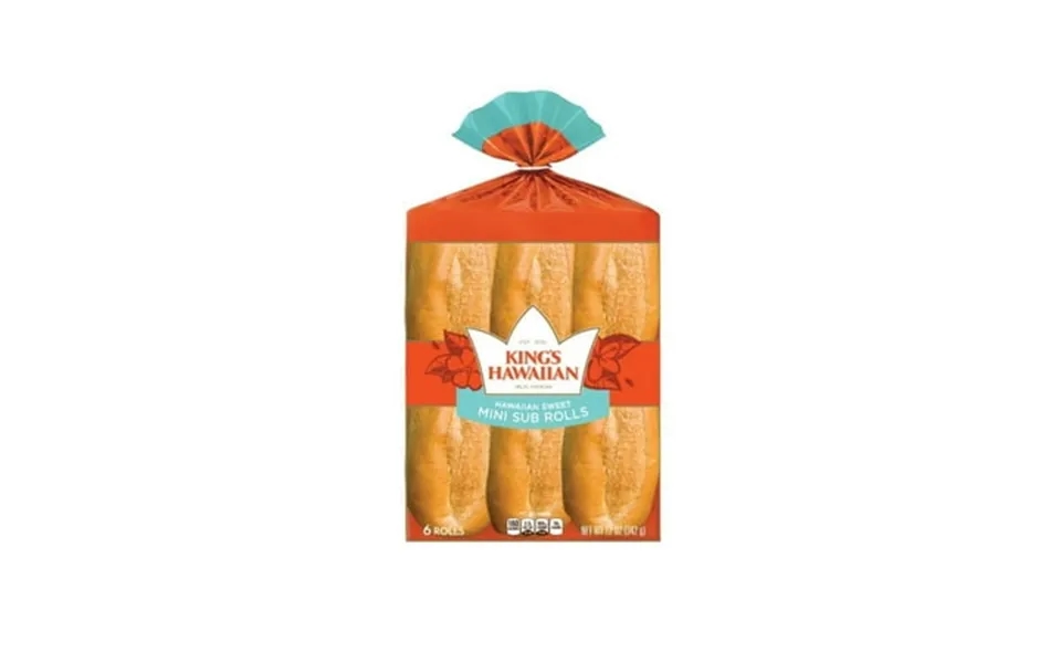 Kings Hawaiian Original Mini Sub Rolls Case 12oz Pack Of 12