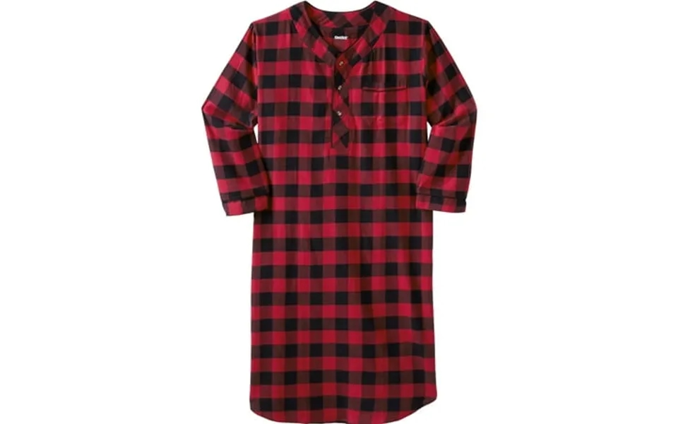 Kingsize Men S Big & Tall Plaid Flannel Nightshirt