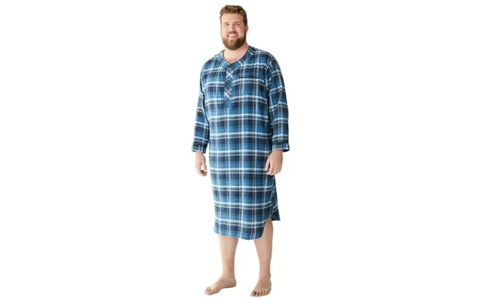 Kingsize Men S Big & Tall Plaid Flannel Nightshirt
