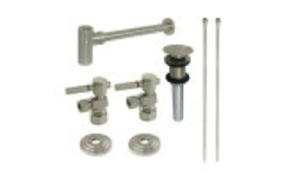 Kingston Brass Cc53308dltrmk1 Standard Mount Plumbing Sink Trim Kit With Bottle Trap And Drain No Overflow Brushed Nicke