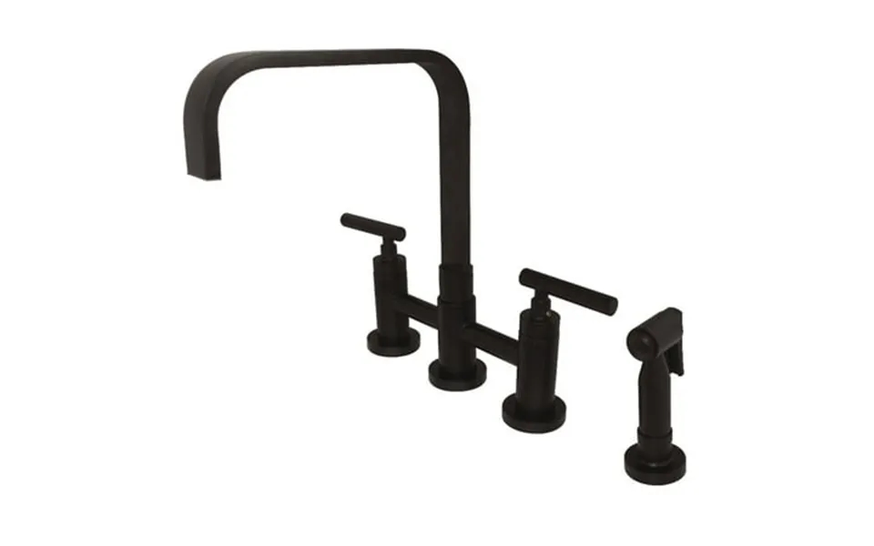 Kingston Brass Ks8255cmlbs Manhattan Bridge Kitchen Faucet With Brass Side Sprayer Oil Rubbed Bronze