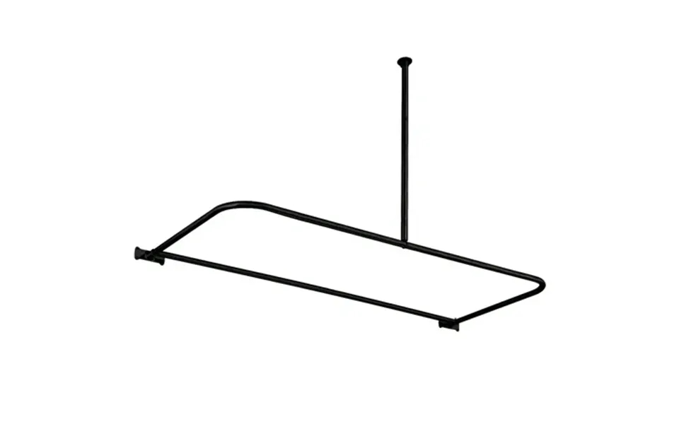 Kingston Brass Matte Black Adjustable D-shaped Shower Curtain Rod