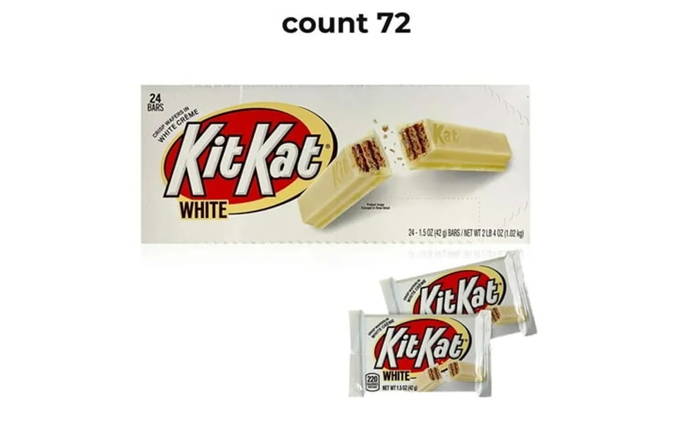 Kitkat White Creme Chocolate 72 Count 1.5 Oz