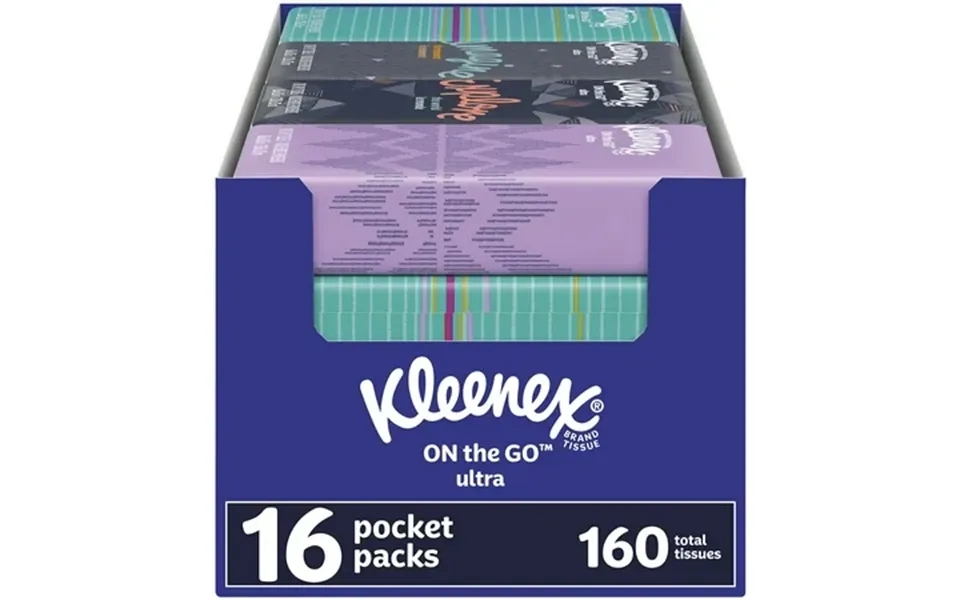 Kleenex 54635 On-the-go Facial 3-ply Tissues Travel Size 10 Tissues Pk