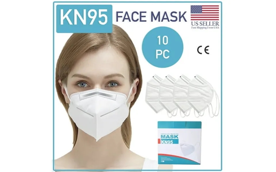 Kn95 Face Mask 10 Piece Protective Respirator Covers Mouth & Nose