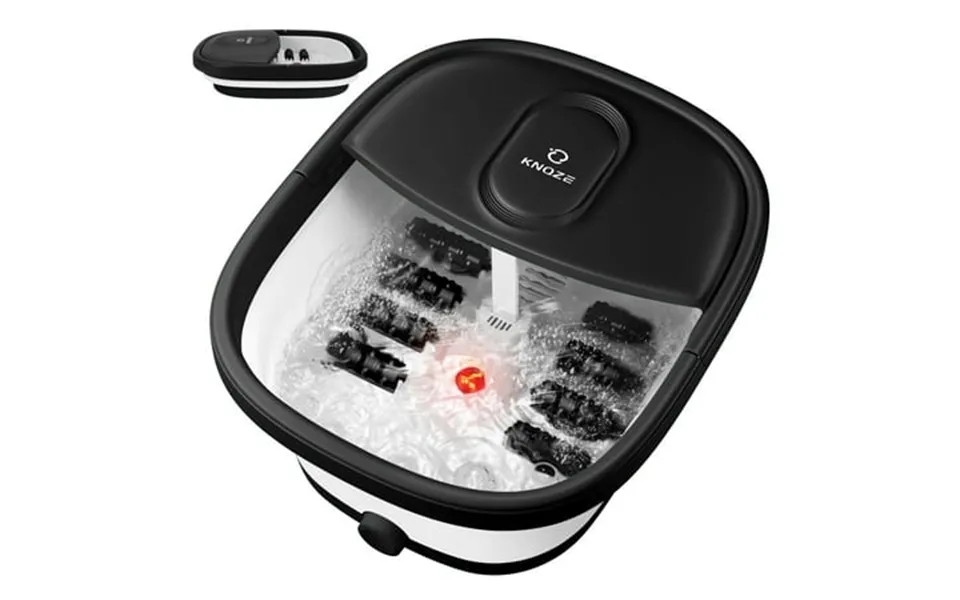 Knqze Collapsible Foot Spa With Heat Electric Pedicure Foot Soaker For Home Deep Massage Muscle Relaxation Shiatsu Massa