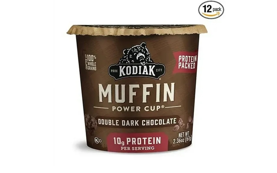 Kodiak Cakes Minute Muffins Double Dark Chocolate 2.36 Ounce Pack Of 12 Packaging May Vary