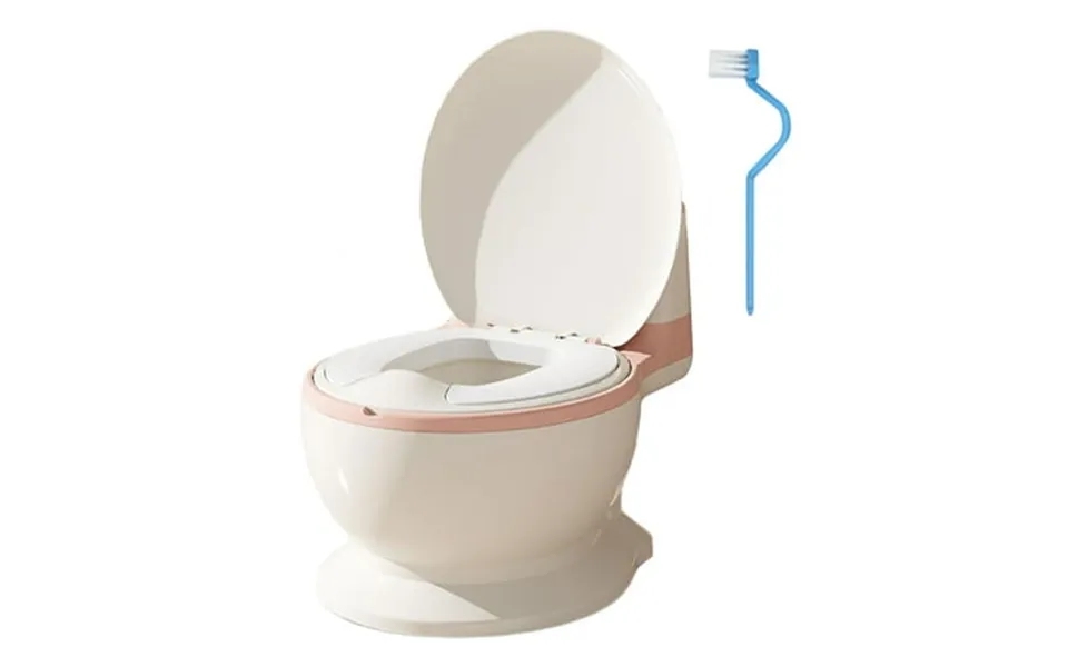 Kokiya Baby Potty Toilet Compact Size With Spilling Guard Infants Toilet Seat Realistic Pink Pvc Seat