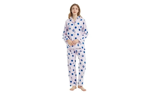 Kolipajam Women S 10% Cotton Flannel Pajama Set Cozy Drawstring Waist Winter Pjs For Women product image